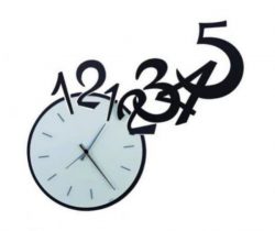 Wall Clock 12345 For Laser Cut Plasma Free Vector File