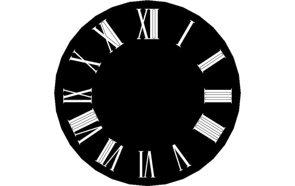 Wall Clock Design Free DXF File