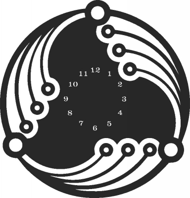 Wall Clock Plasna Laser Cut Free Vector File