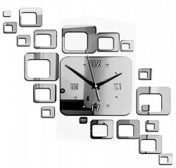 Wall Clock These Squares For Laser Cut Plasma Free DXF File