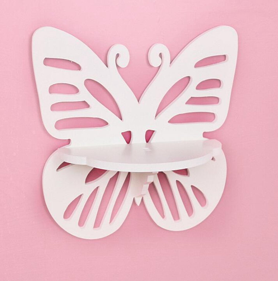 Wall Hanging Shelf Butterfly Rack Template For Laser Cut Free Vector File