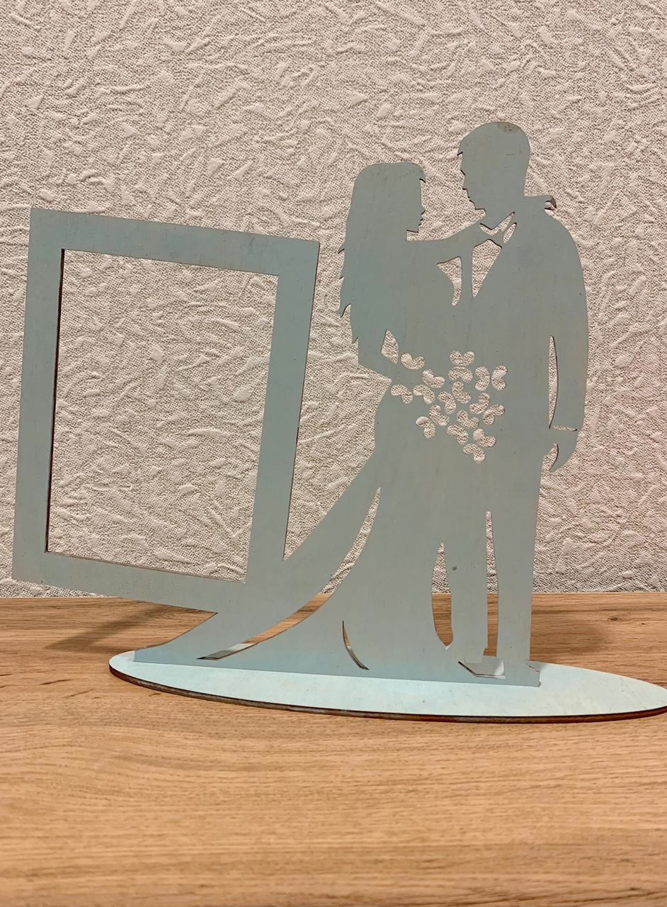 Wedding Bride Groom Photo Frame For Laser Cutting Free Vector File