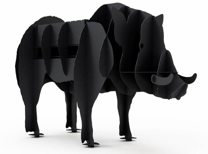 Wild Boar Bbq Grill Plasma Cut Free Vector File