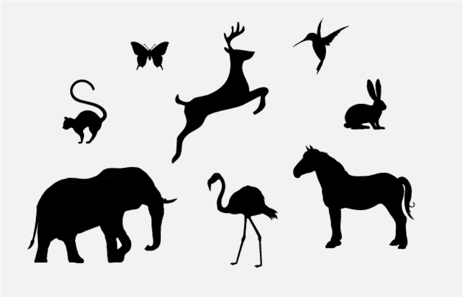 Wildlife Animals Silhouette Stencil Free Dxf File Free Download Dxf