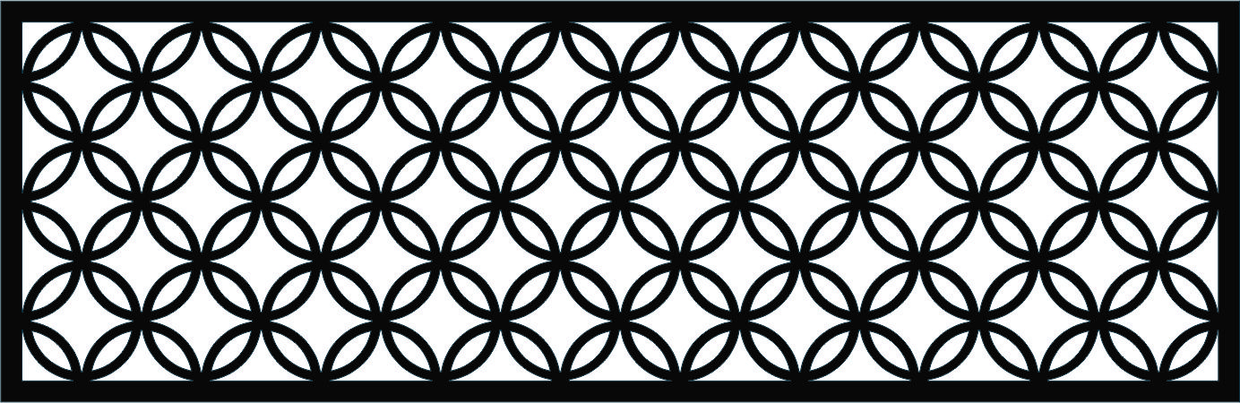 Window Floral Lattice Stencil Round Pattern For Laser Cut Free Vector File