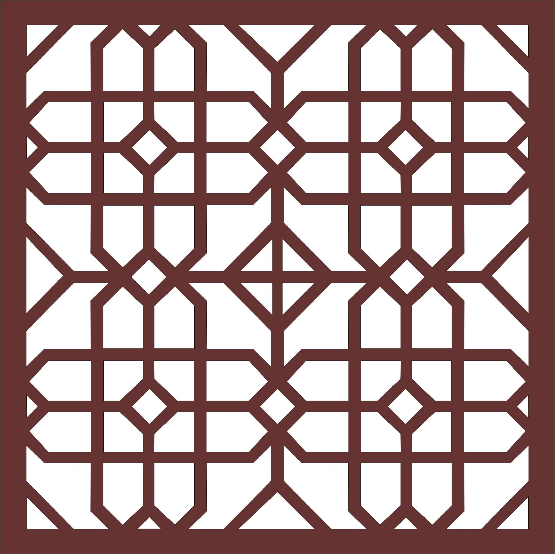 Window Grill Floral Seamless Panel For Laser Cut Free Vector File