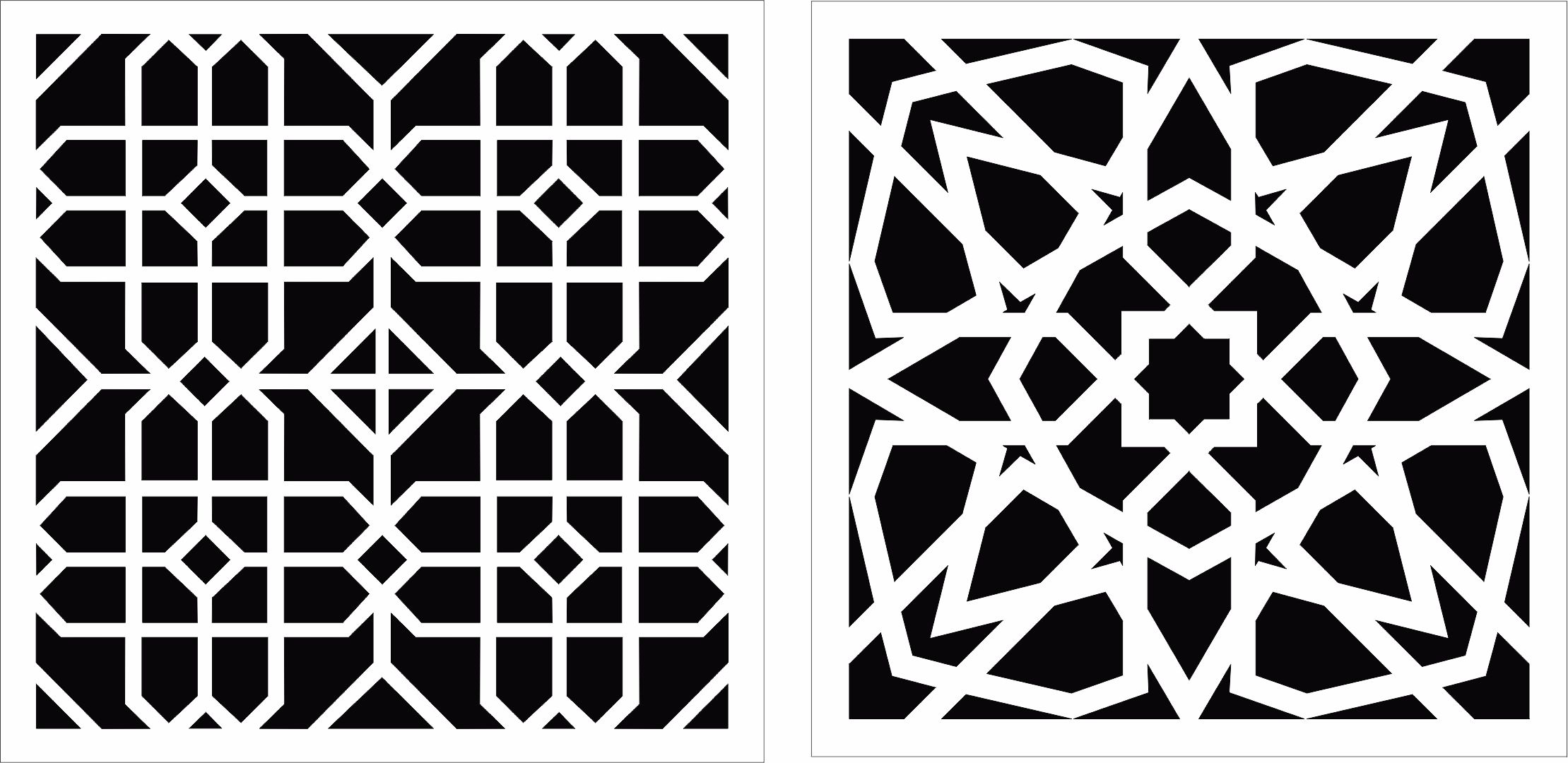 Window Grills Floral Seamless Design Set For Laser Cut Free Vector File