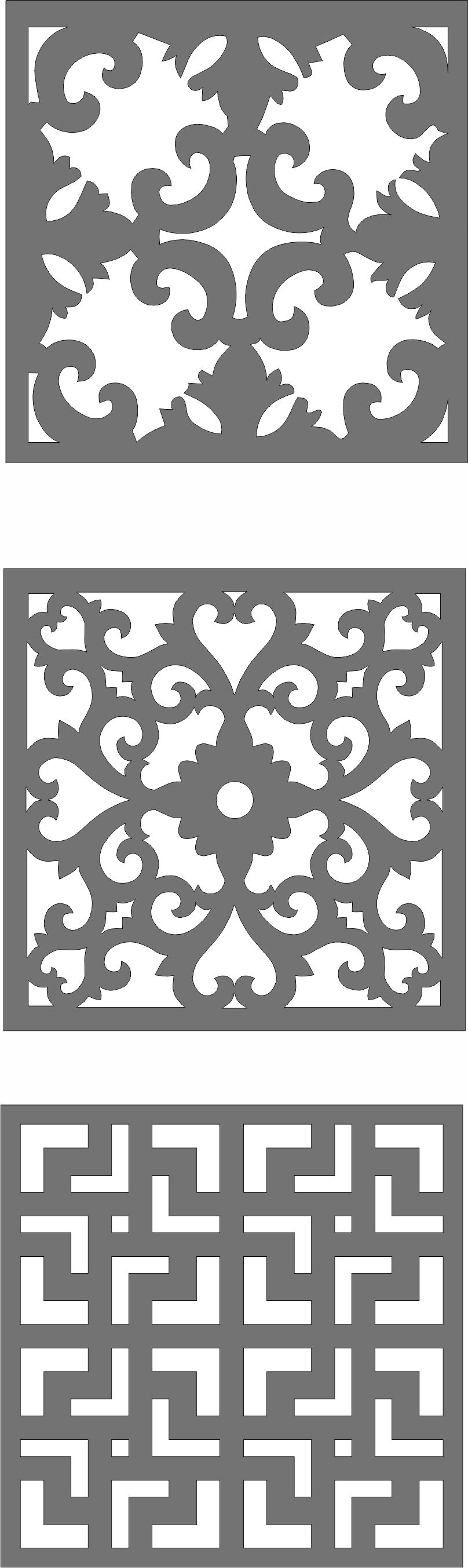 Window Jali Seamless Screen Panels Set For Laser Cut Free Vector File