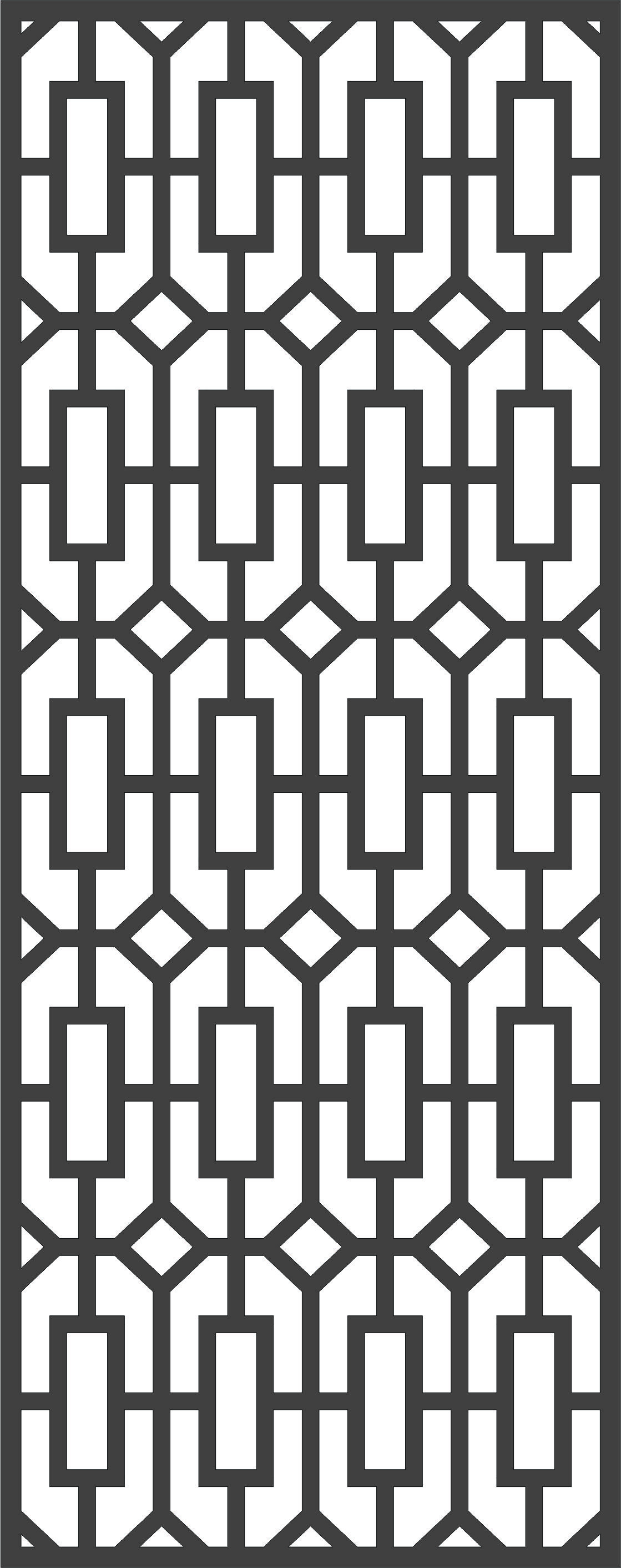 Window Lattice Panel Floral Seamless Pattern For Laser Cut Free Vector File