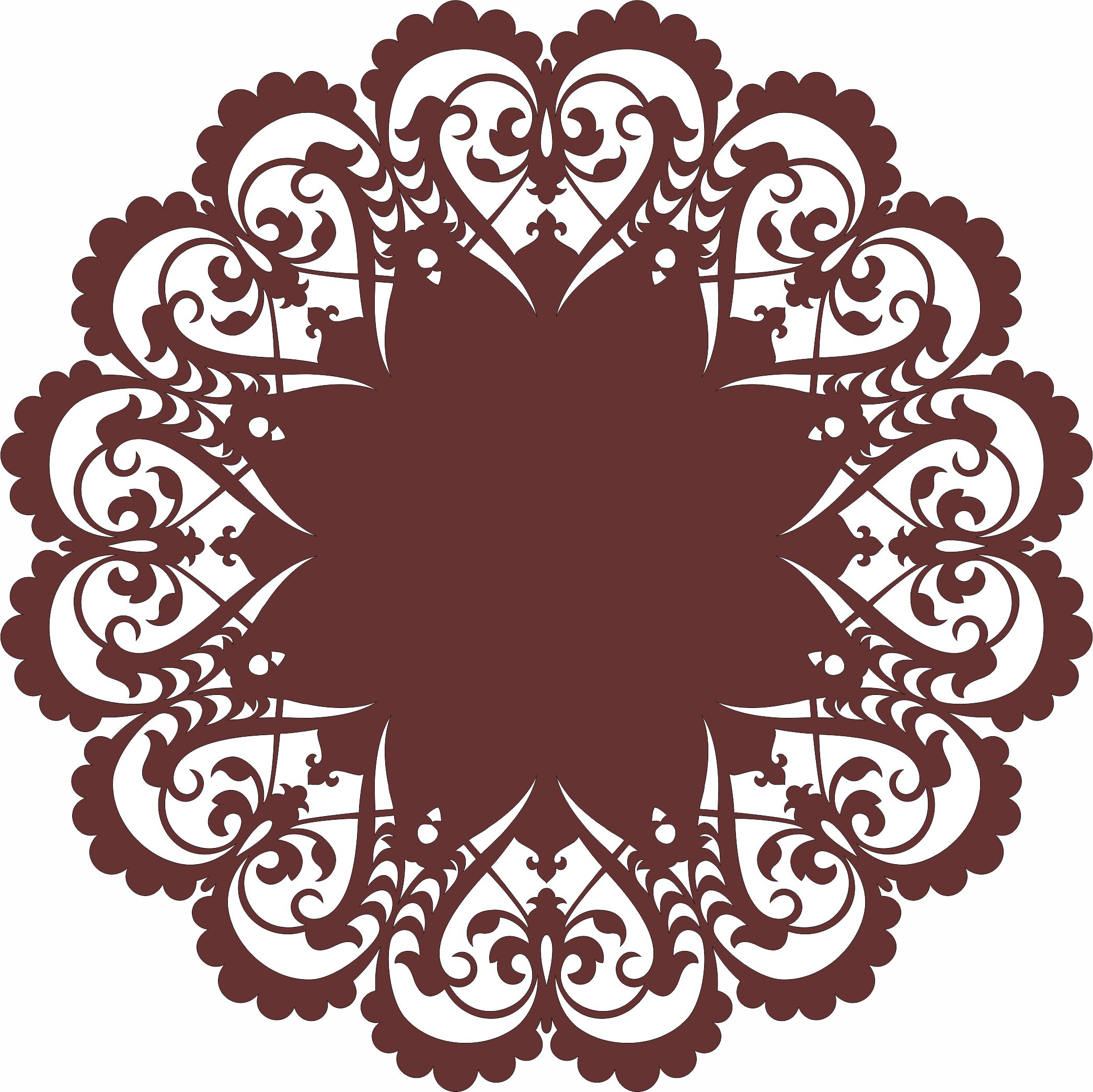 Window Lattice Round Design For Laser Cut Free Vector File