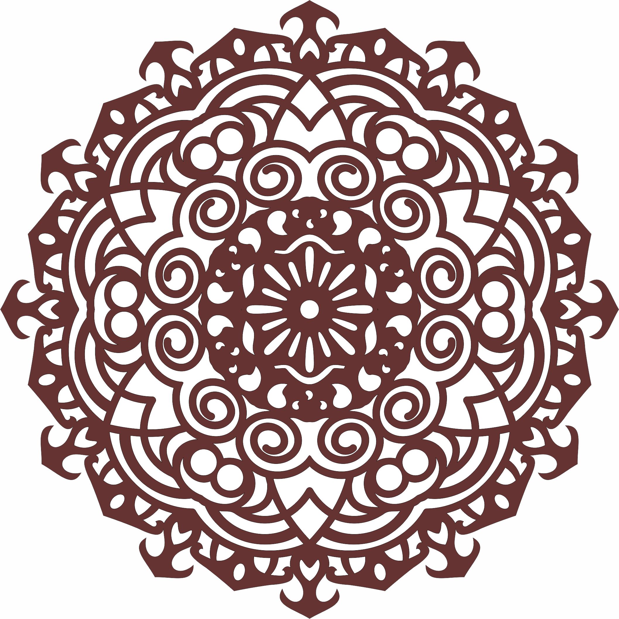 Window Lattice Round Panel For Laser Cut Free Vector File