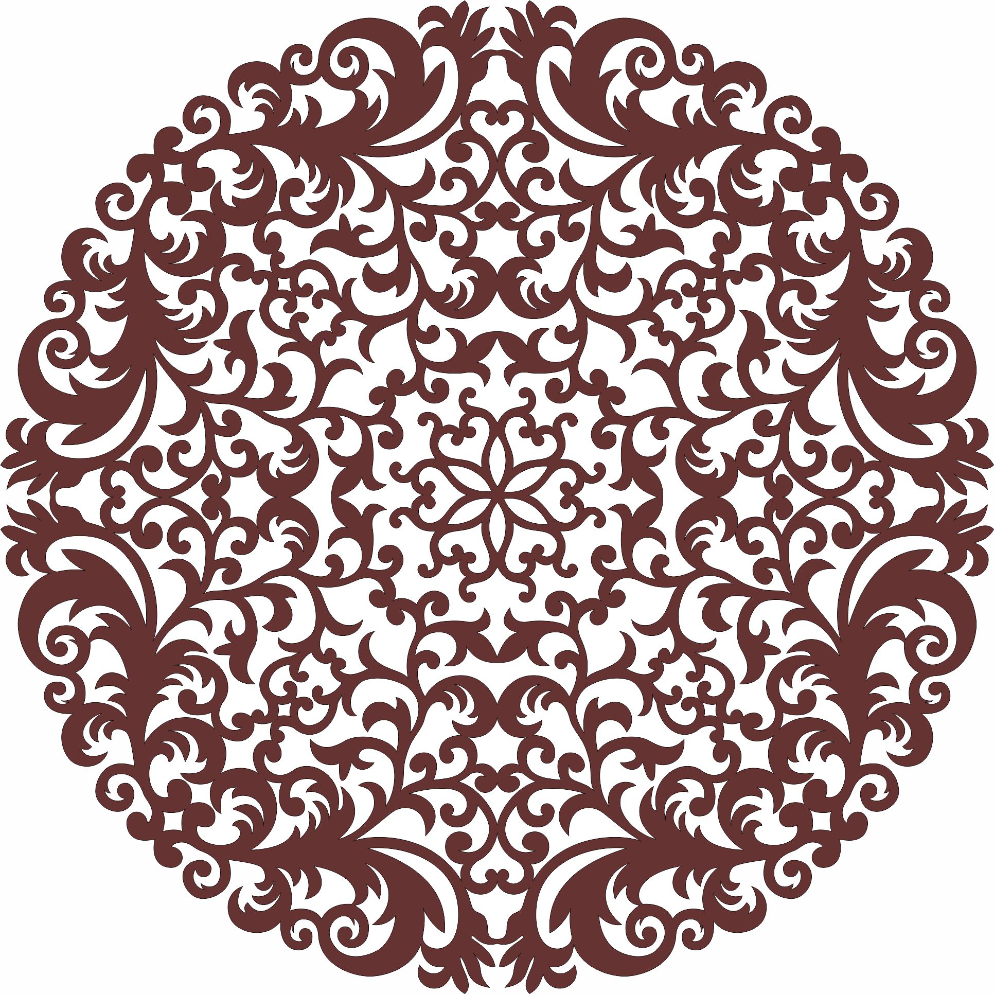 Window Lattice Round Pattern For Laser Cut Free Vector File