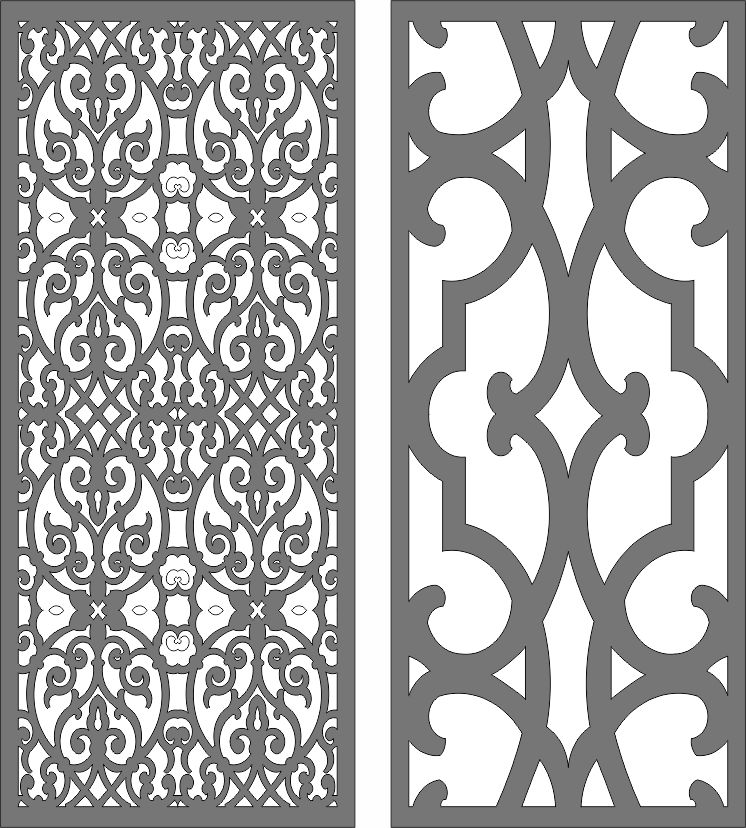 Window Screen Floral Seamless Design For Laser Cutiing Free Vector File