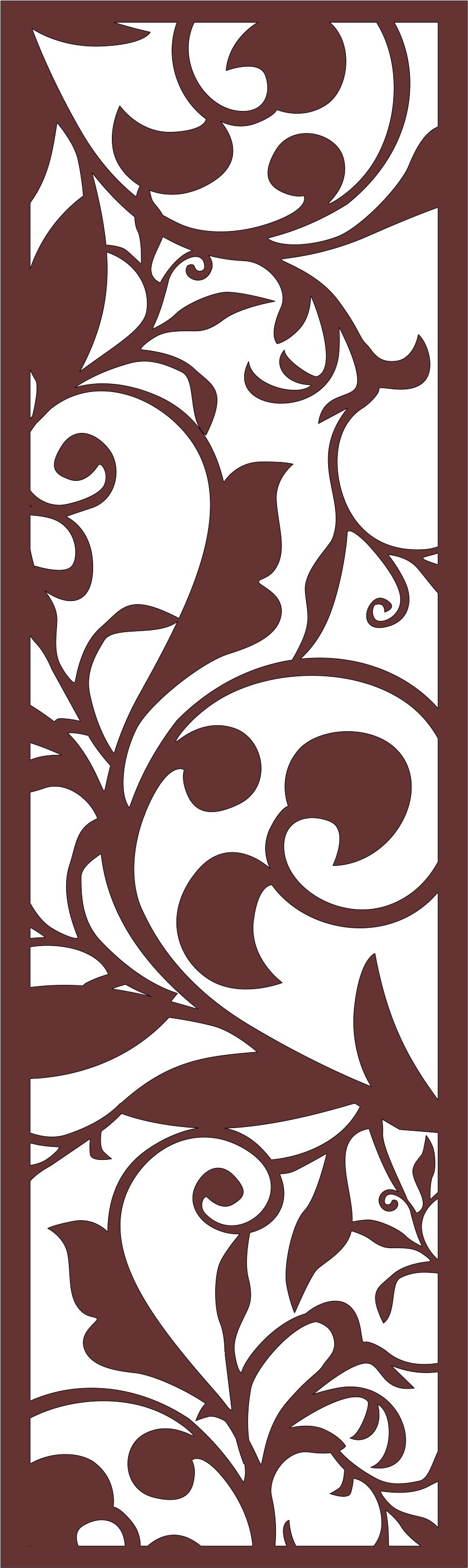 Window Screen Floral Seamless For Laser Cut Free Vector File