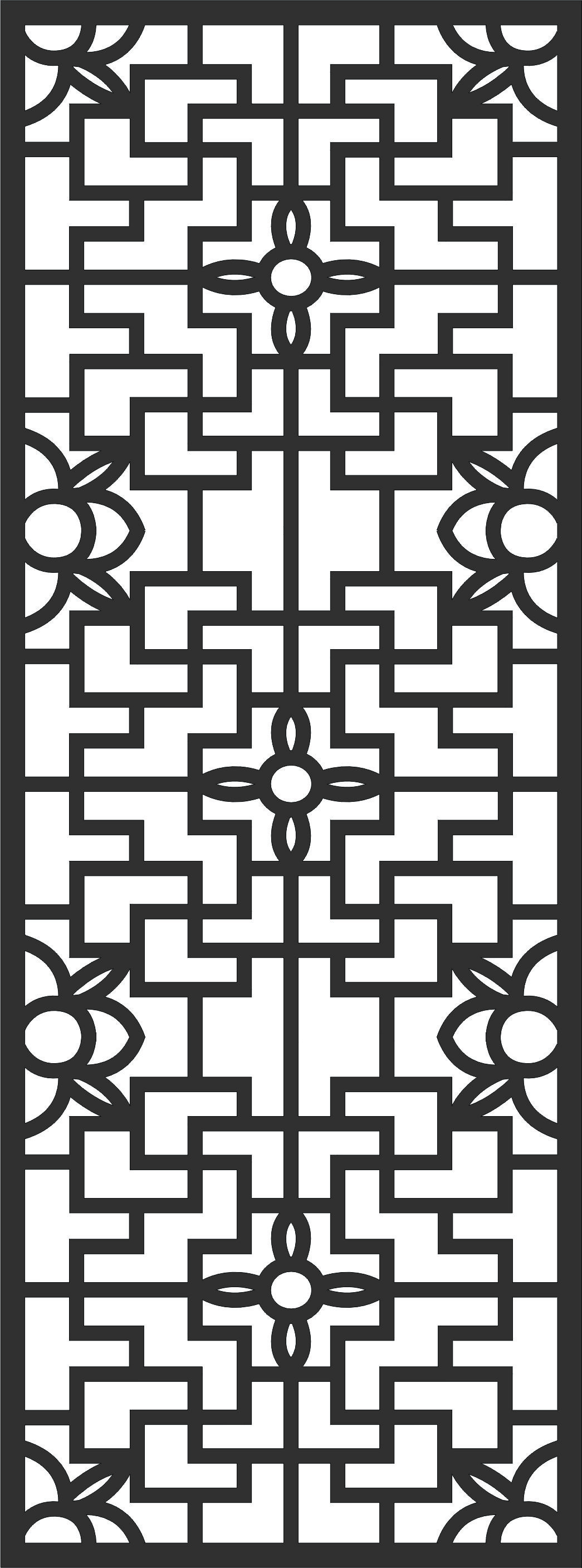 Window Screen Lattice Seamless Separator Design For Laser Cut Free Vector File