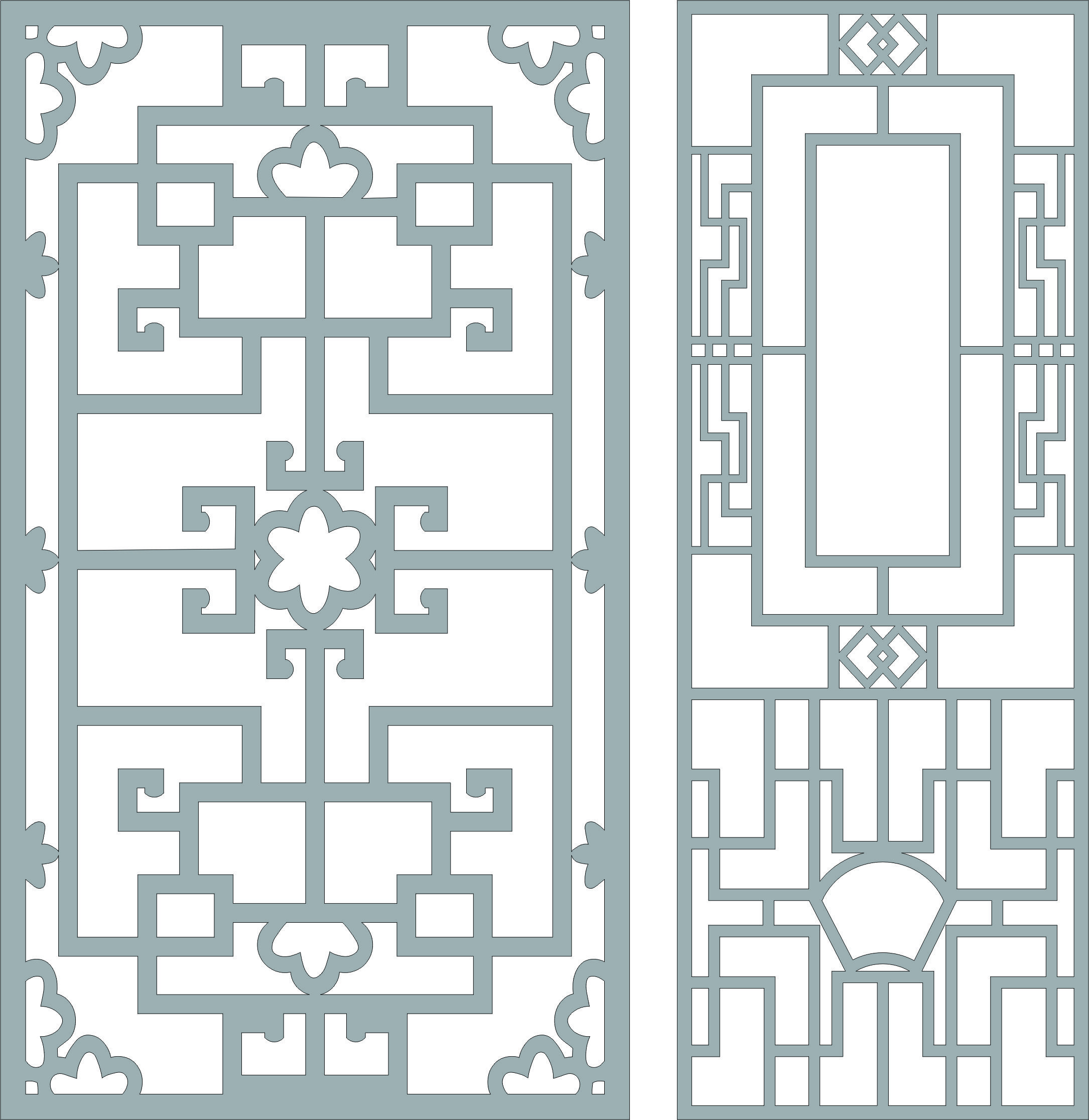 Window Screen Lattice Seamless Square Hook Pattern For Laser Cut Free Vector File