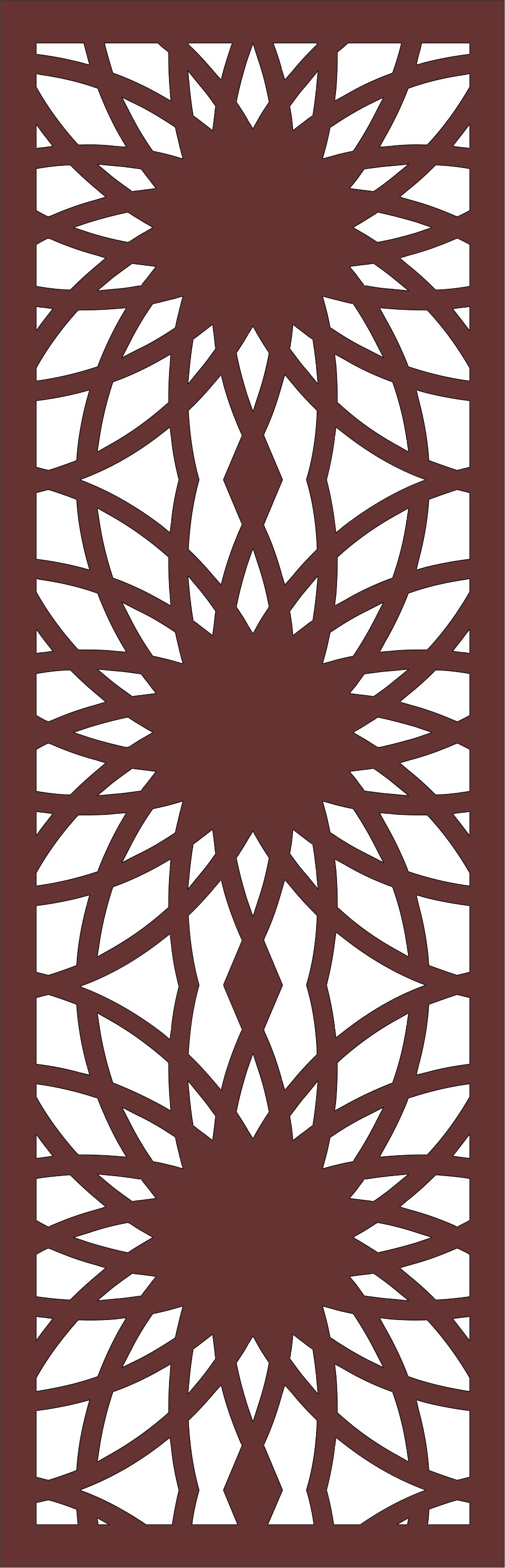Window Screen Seamless Pattern Cnc Laser Cutting Free DXF File