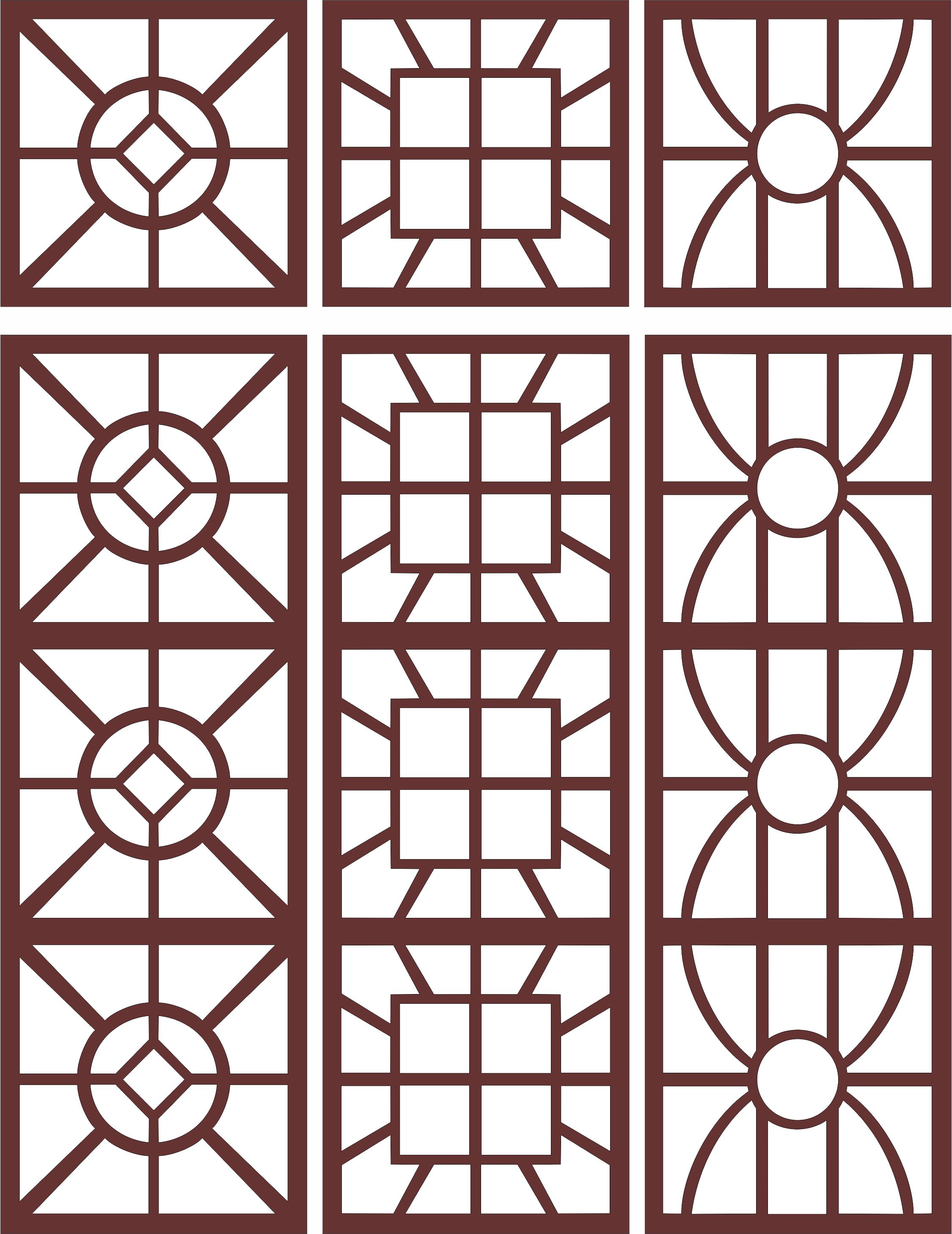 Window Screen Seamless Separator For Laser Cut Free Vector File