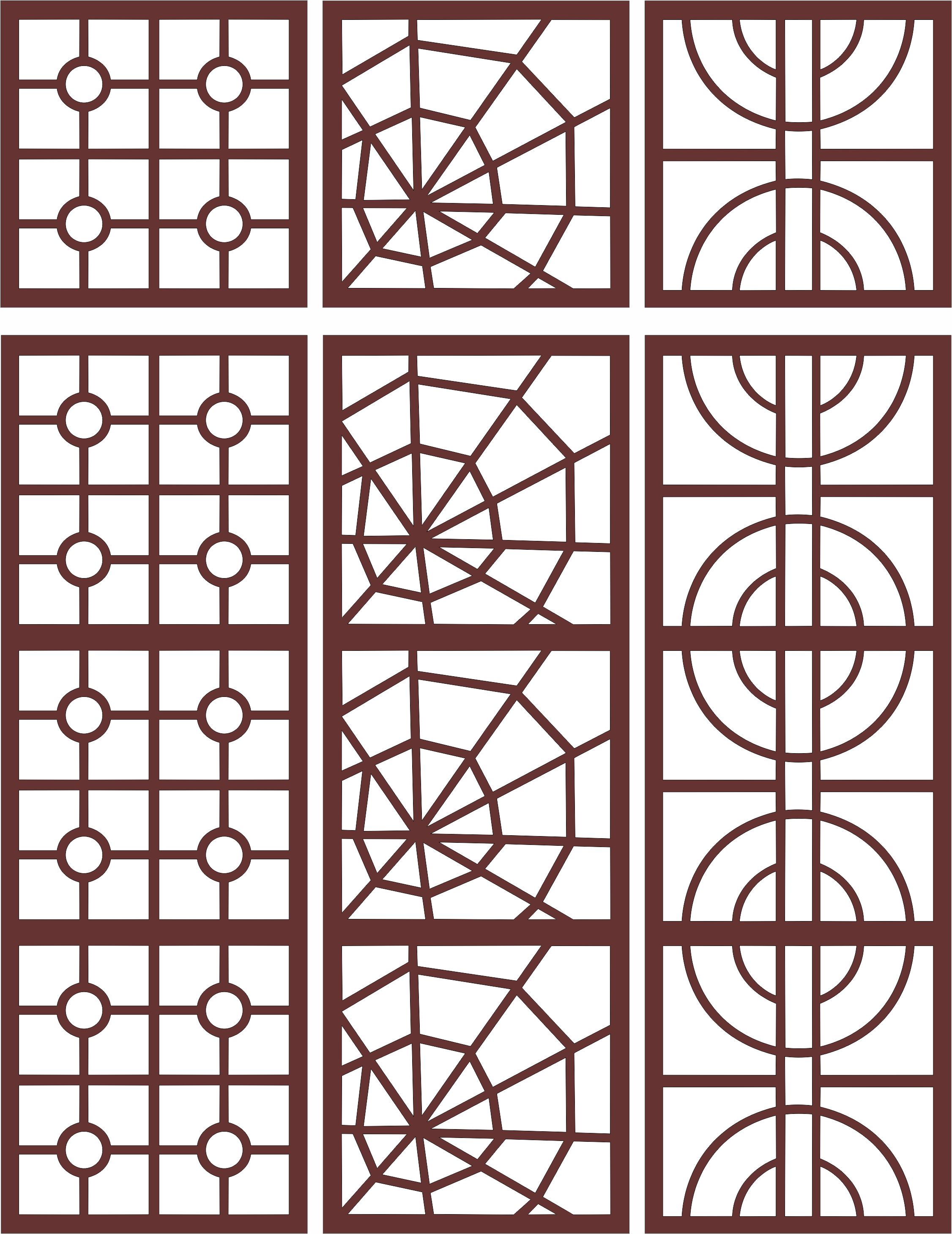 Window Screen Seamless Separator Pattern For Laser Cut Free Vector File