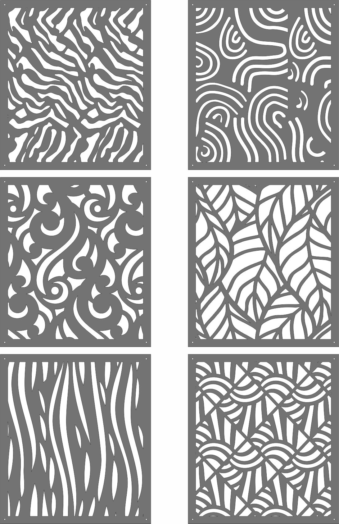 Window Seamless Jali Patterns Set For Laser Cut Free Vector File