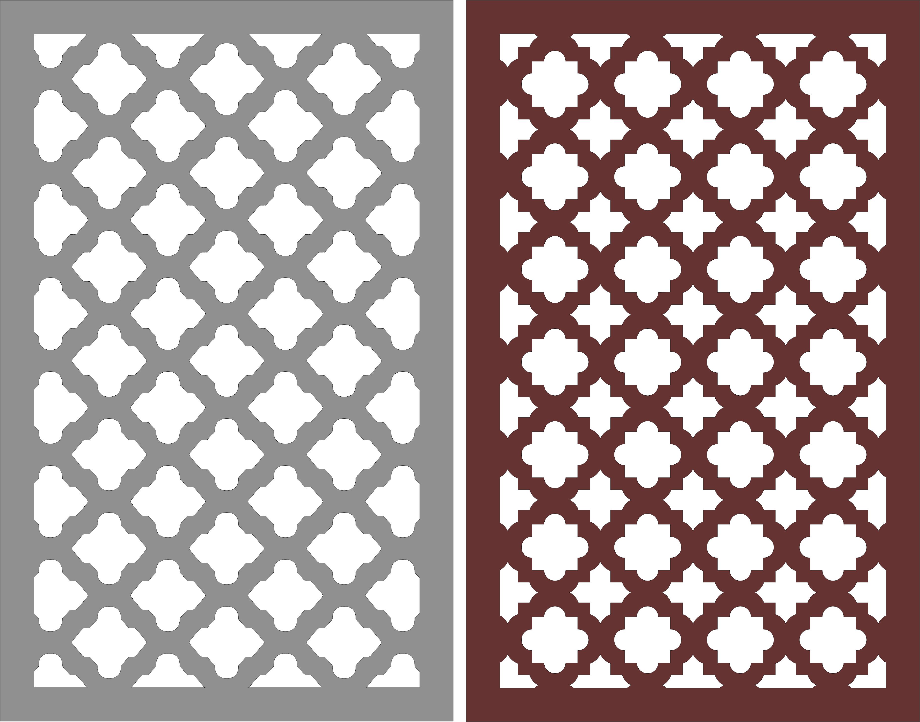 Window Seamless Screen Panel For Laser Cut Free Vector File