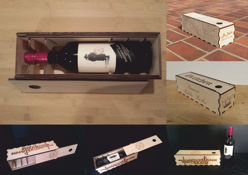 Wine Bottle Holder Box Gift Box Free Vector File