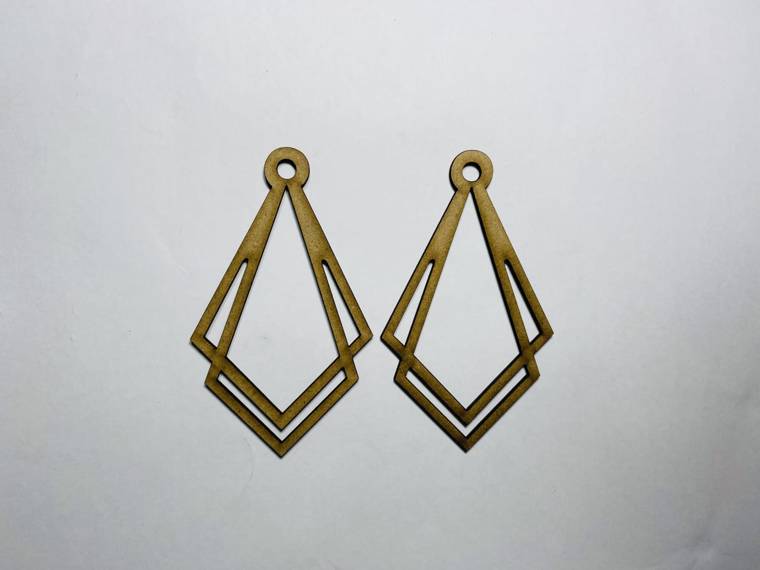 Wood Dangle Earrings Jewelry Laser Cut Free DXF File