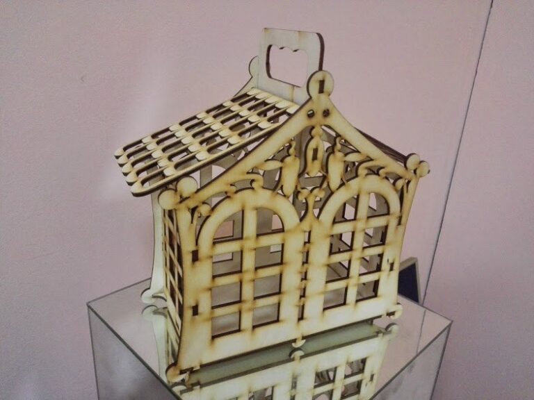 Wood House For Laser Cut Free Vector File