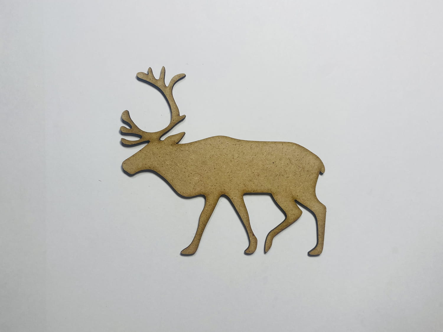 Wood Reindeer Cutout Reindeer Shape Laser Cut Free DXF File