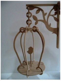 Wooden Bird Cage For Laser Cut Free Vector File