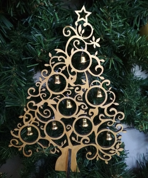 Wooden Christmas Tree Decorations Laser Cut Free Vector File