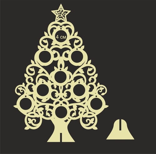 Wooden Christmas Tree Laser Cut Cnc Template Free Vector File