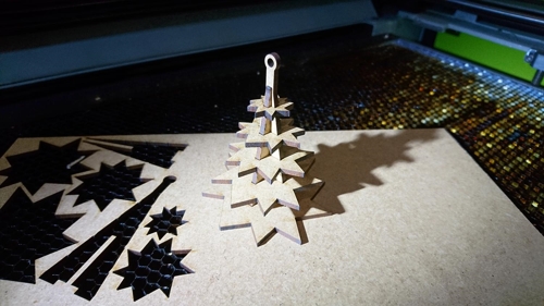 Wooden Christmas Tree Template Laser Cut Free DXF File