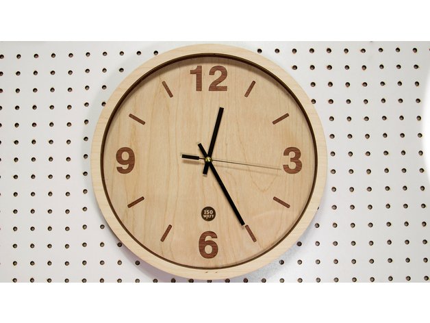 Wooden Clock Laser Cut Free DXF File