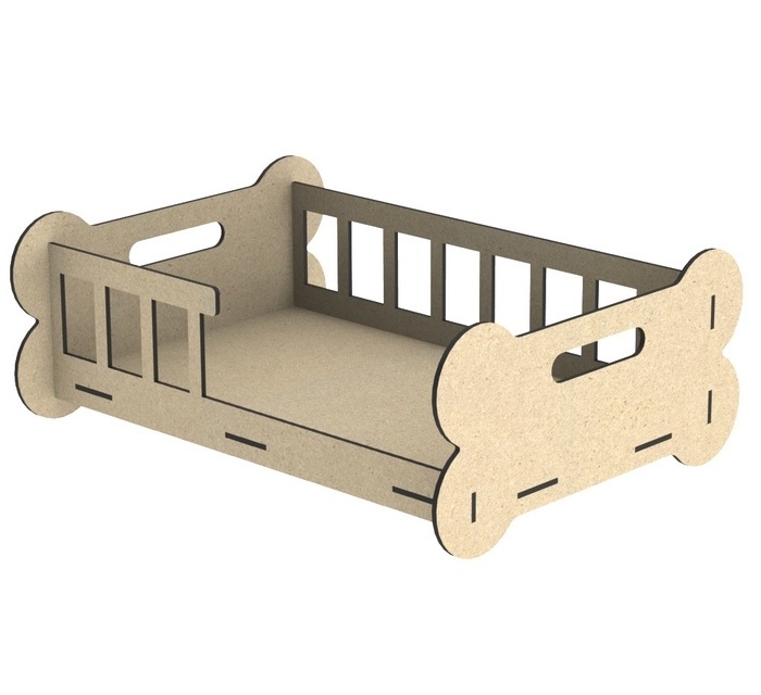Wooden Dog Bed Puppy Crib For Laser Cut Free Vector File