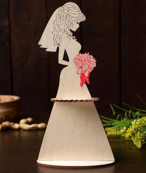 Wooden Doll Napkin Holder Laser Cutting Free Vector File