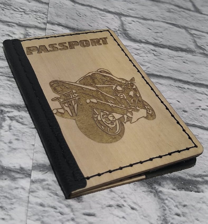 Wooden Engraved Passport Cover For Laser Cut Free Vector File