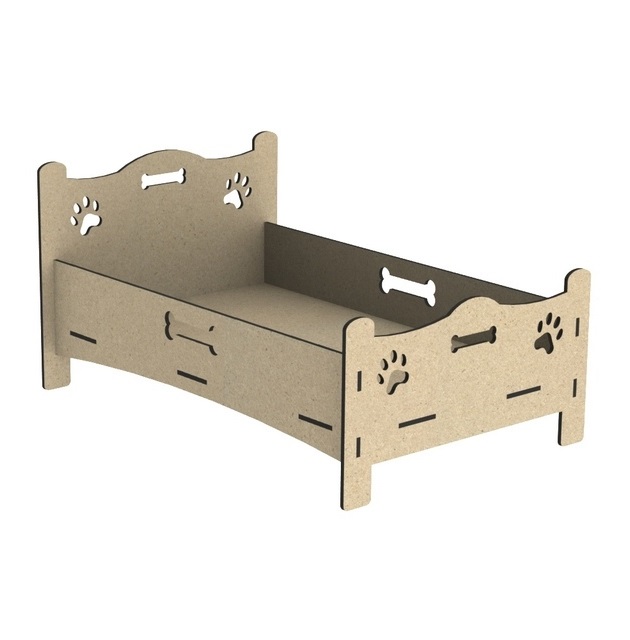 Wooden Fancy Dog Bed Pet Supplies For Laser Cut Free Vector File