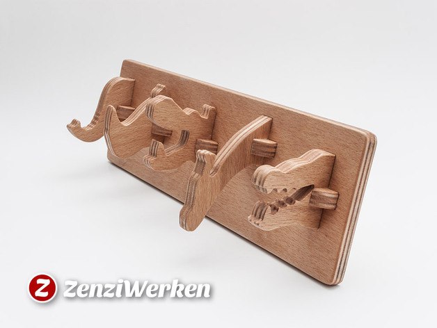 Wooden Hanger Drawing For Laser Cutting Free DXF File