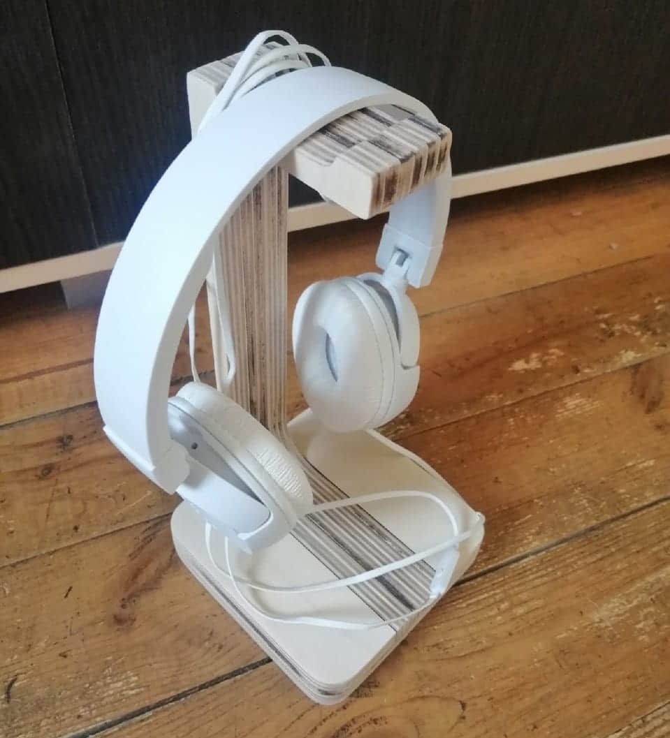 Wooden Headphone Stand Laser Cut Free Vector File