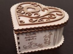 Wooden Heart Box For Laser Cut Cnc Free DXF File