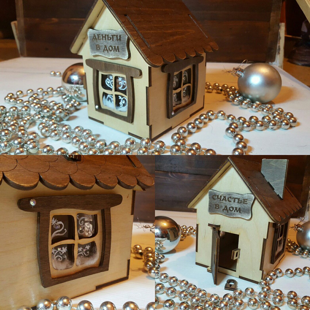 Wooden House Plywood Template For Laser Cut Free Vector File