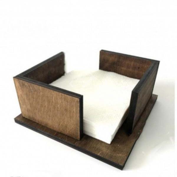 Wooden Napkin Holder Organizer Laser Cutting Free DXF File