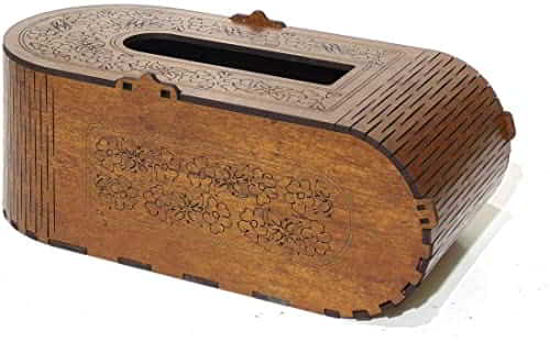Wooden Napkin Holder Tissue Box Laser Cutting Free Vector File