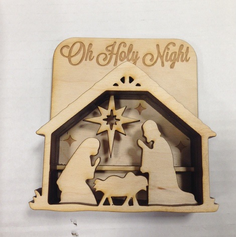 Wooden Nativity Scene Laser Cut Free DXF File