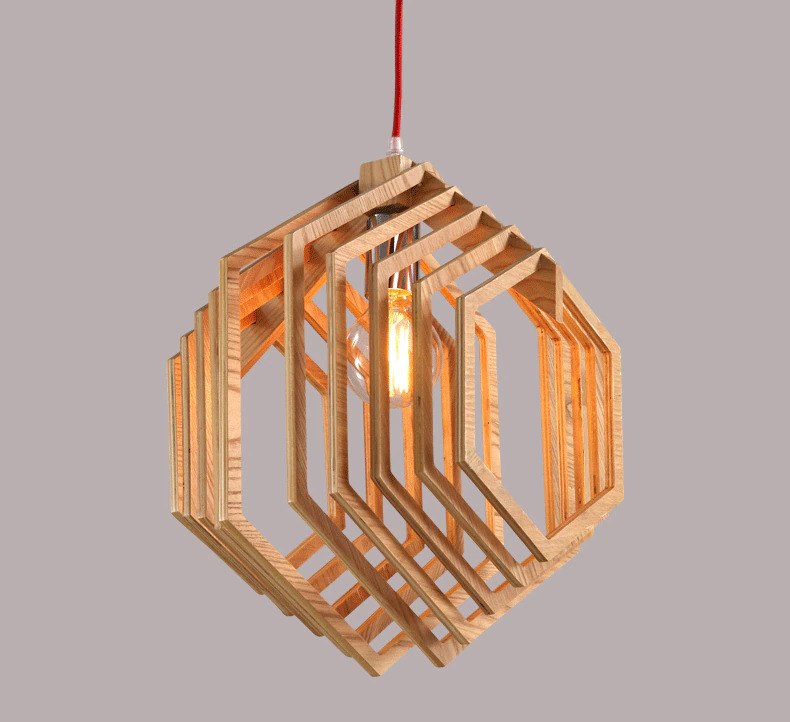 Wooden Pendant Hanglampfor Laser Cut Free Vector File