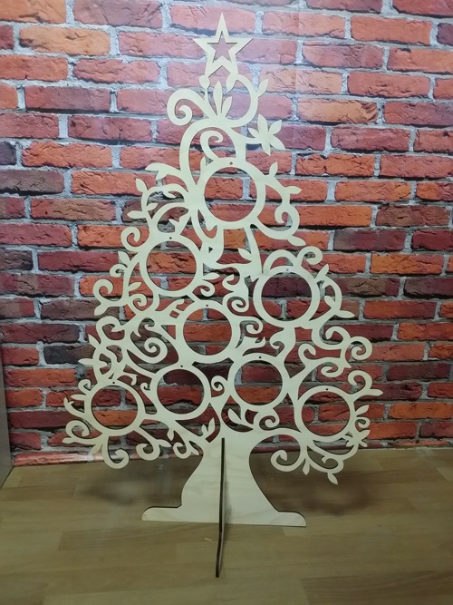 Wooden Table Top Christmas Tree Laser Cut Free Vector File