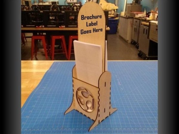 Wooden Tissue Paper Stand Napkin Holder Brochure Stand Laser Cutting Free DXF File
