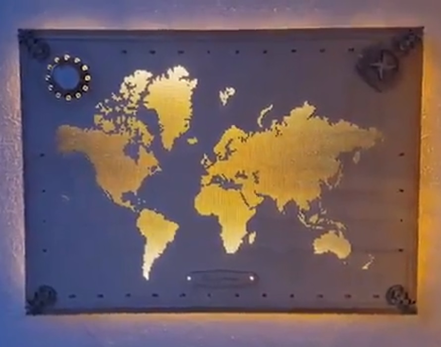 World Map Wall Decor For Laser Cutting Free Vector File