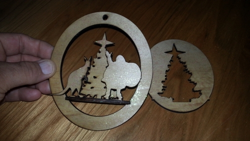 Xmas Tree Santa Kangaroo Laser Cut Free Vector File